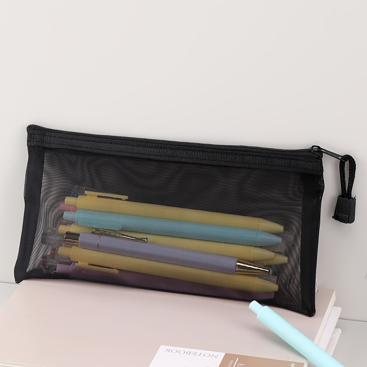 Gray Large Capacity Pencil Case Student Storage Bag