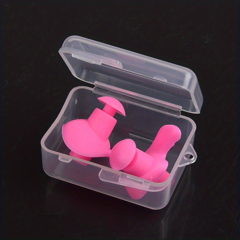 Waterproof Soft Earplugs 1 Pair Silicone Portable Ear Plugs