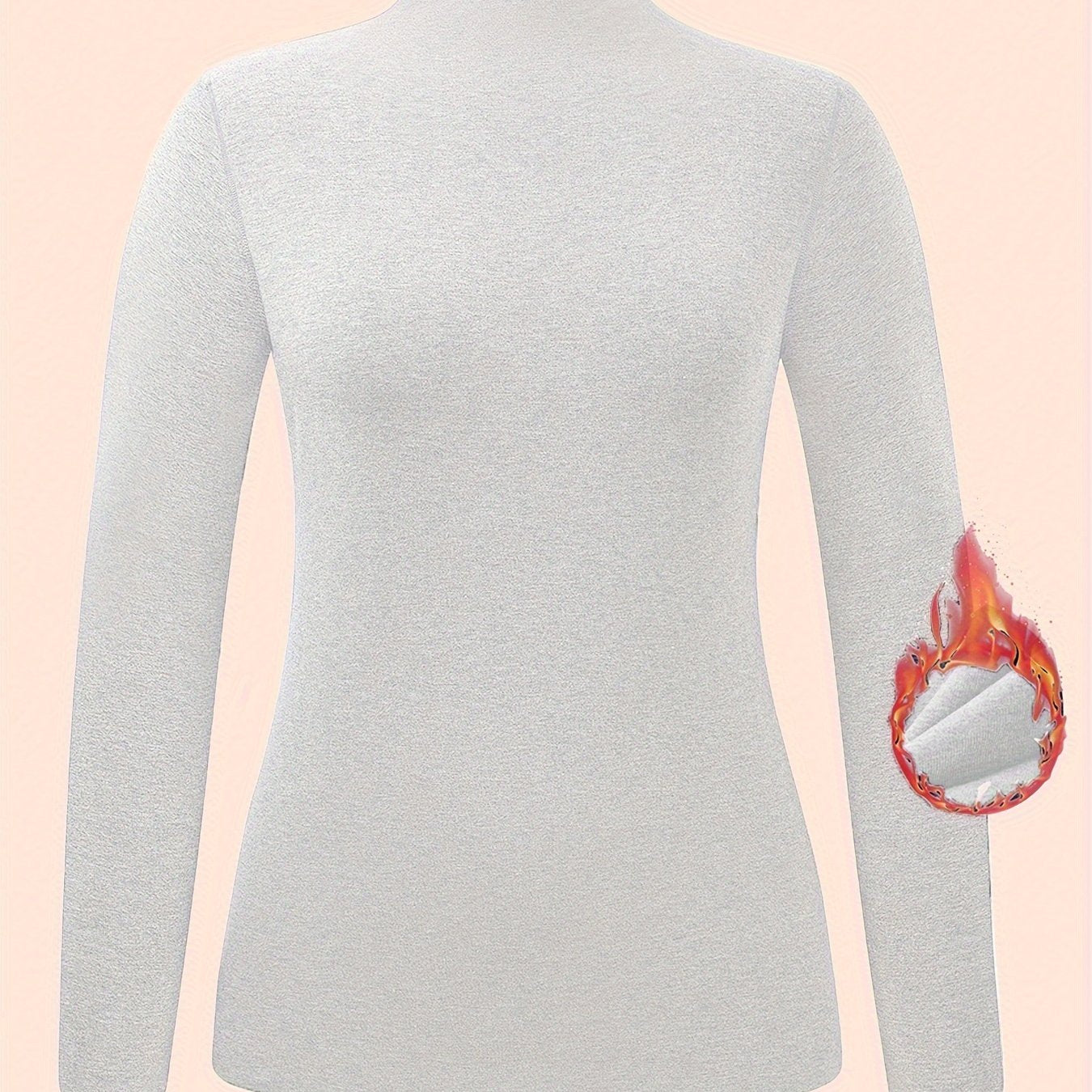 Women's Turtleneck Thermal Long Sleeve Top