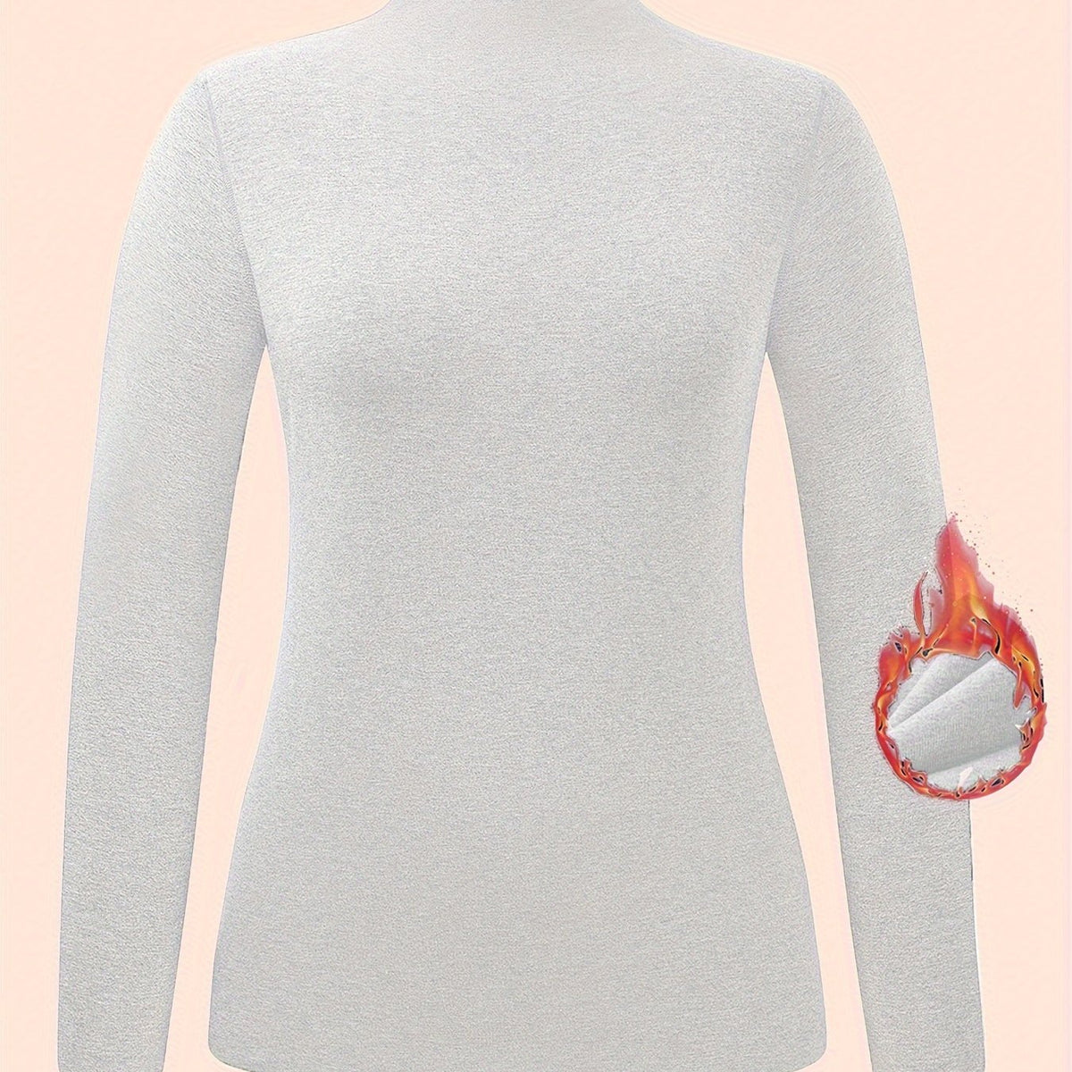 Women's Turtleneck Thermal Long Sleeve Top