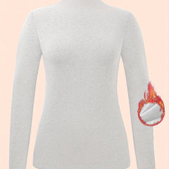Women's Turtleneck Thermal Long Sleeve Top