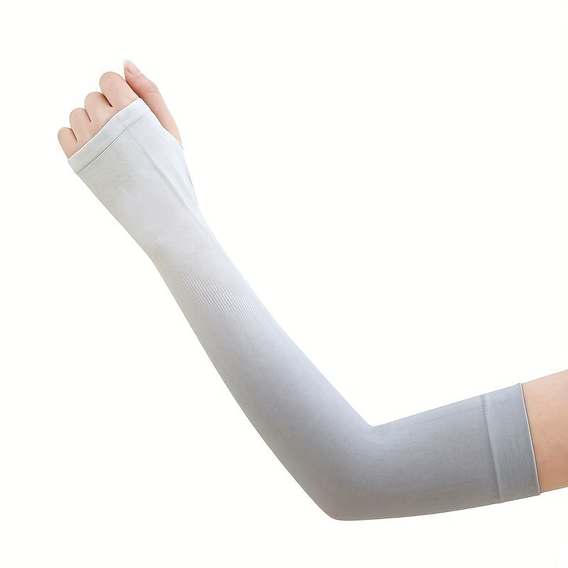 Gradient Ice Sleeve UV Protection Fingerless Gloves
