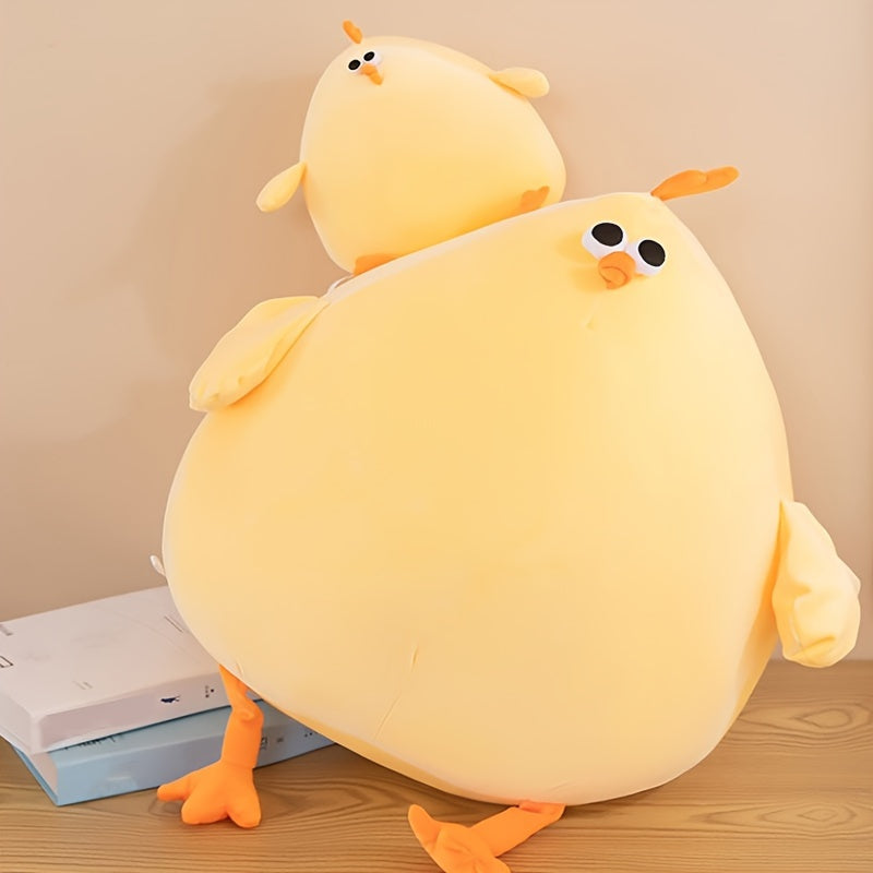 Yellow Chicken Stuffed Toy Comfort Doll Throw Pillow
