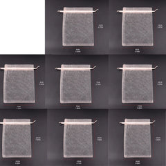 100 Sheer Organza Bags Drawstring Pouch for Jewelry Wedding Favor Party Candy