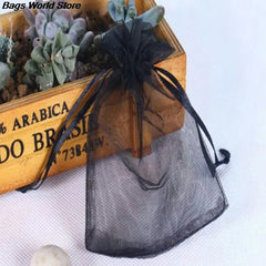 100Pcs Organza Bag Jewelry Gift Pouch Wedding Party Favor Drawstring Bag