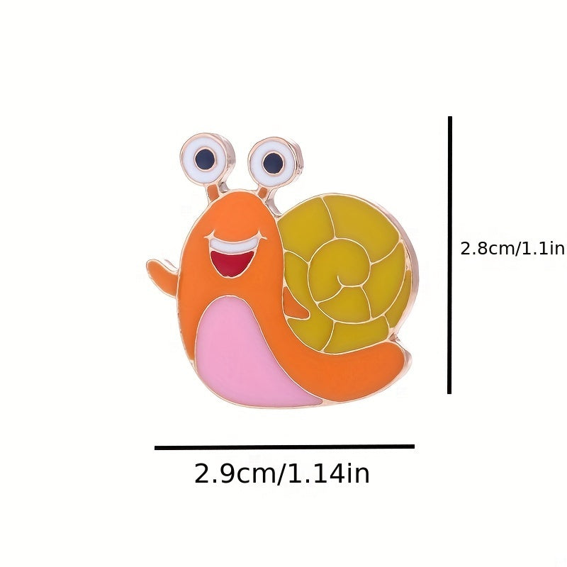 Snail Brooch Pin Cartoon Corsage for Men