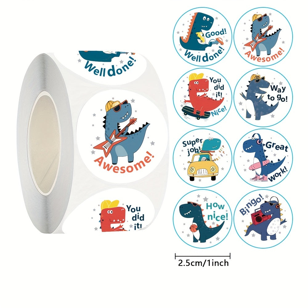 500pcs Animal Stickers Reward Roll Adhesive