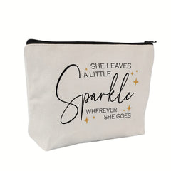 She Leaves A Little Sparkle Makeup Bag - Inspirational Gift for Women
