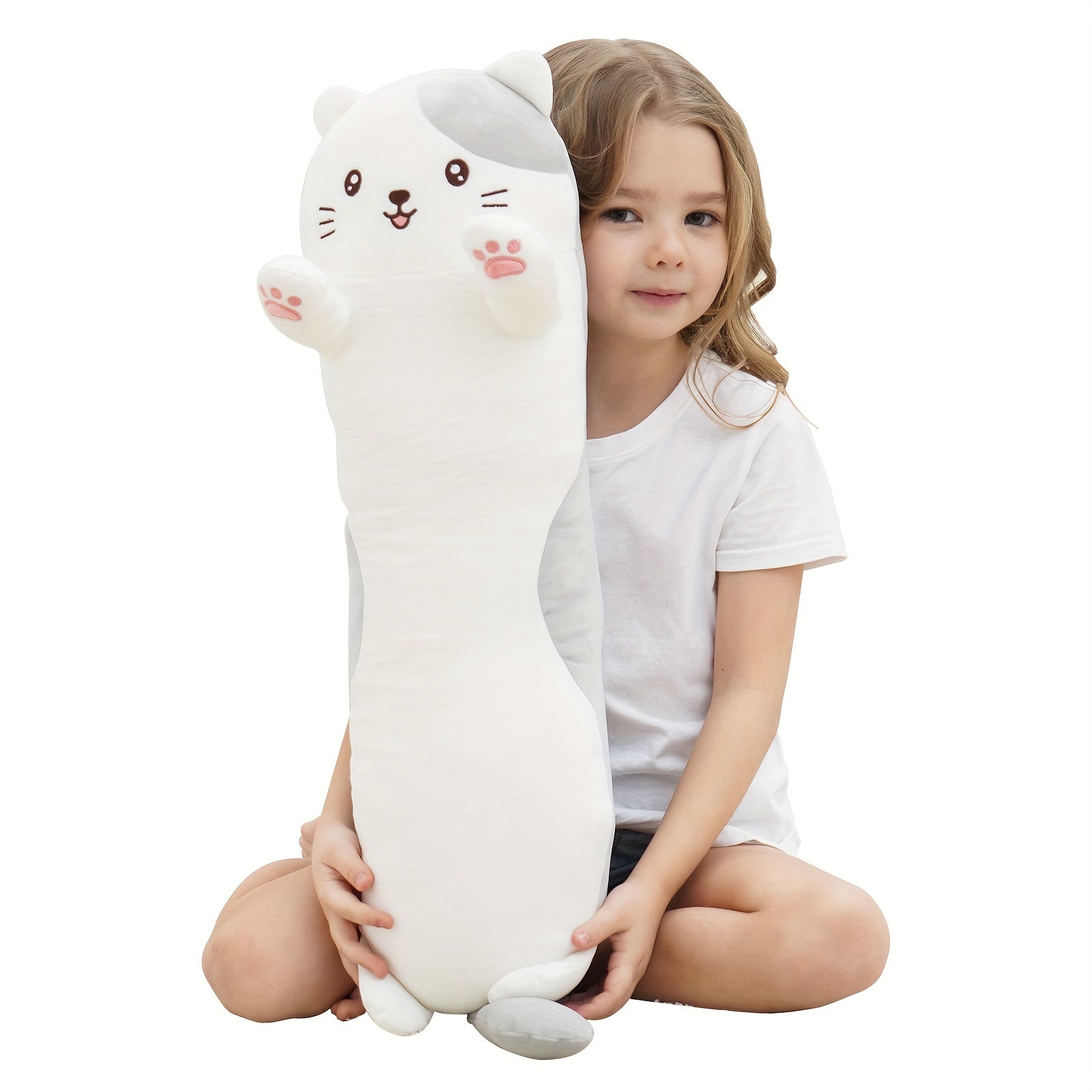 44 Cm Cat Stuffed Animal Soft Long Pillow Cartoon Kitten Plush Toy Gift