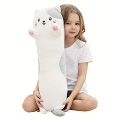 44 Cm Cat Stuffed Animal Soft Long Pillow Cartoon Kitten Plush Toy Gift