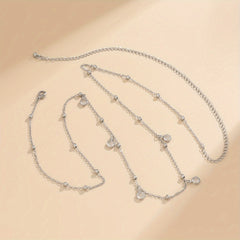 Golden Boho Belly Chains Rhinestone Pendant Tassel Body Chain