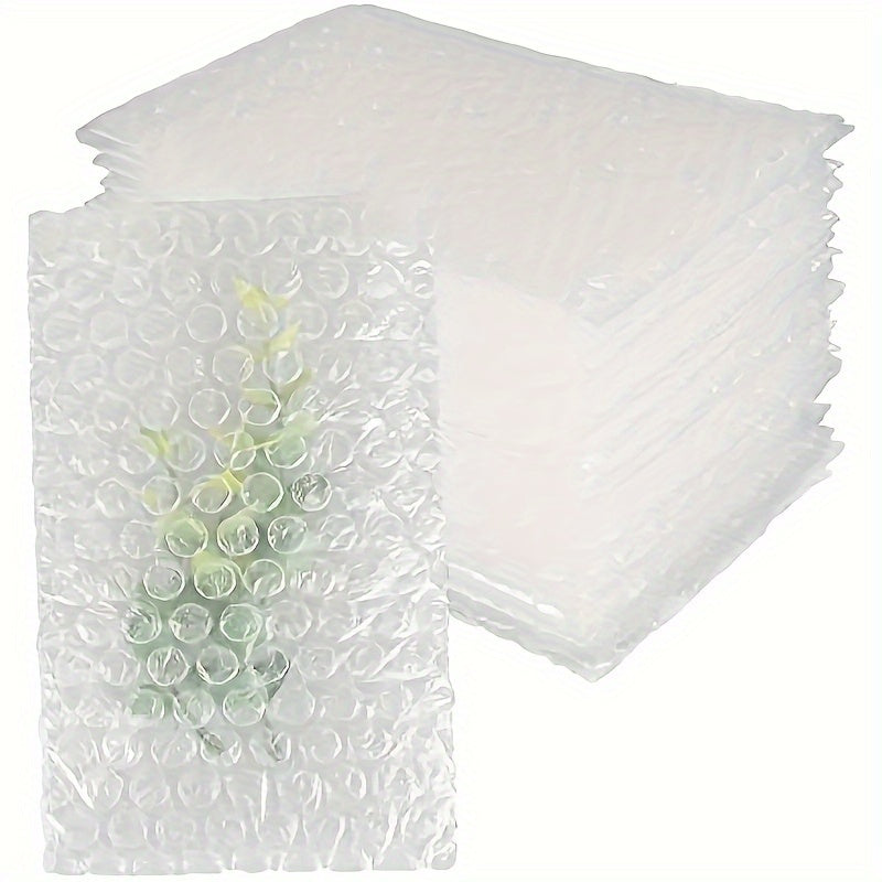 50pcs 10x16x15cm Clear Bubble Bags Double Walled Cushioning Bags