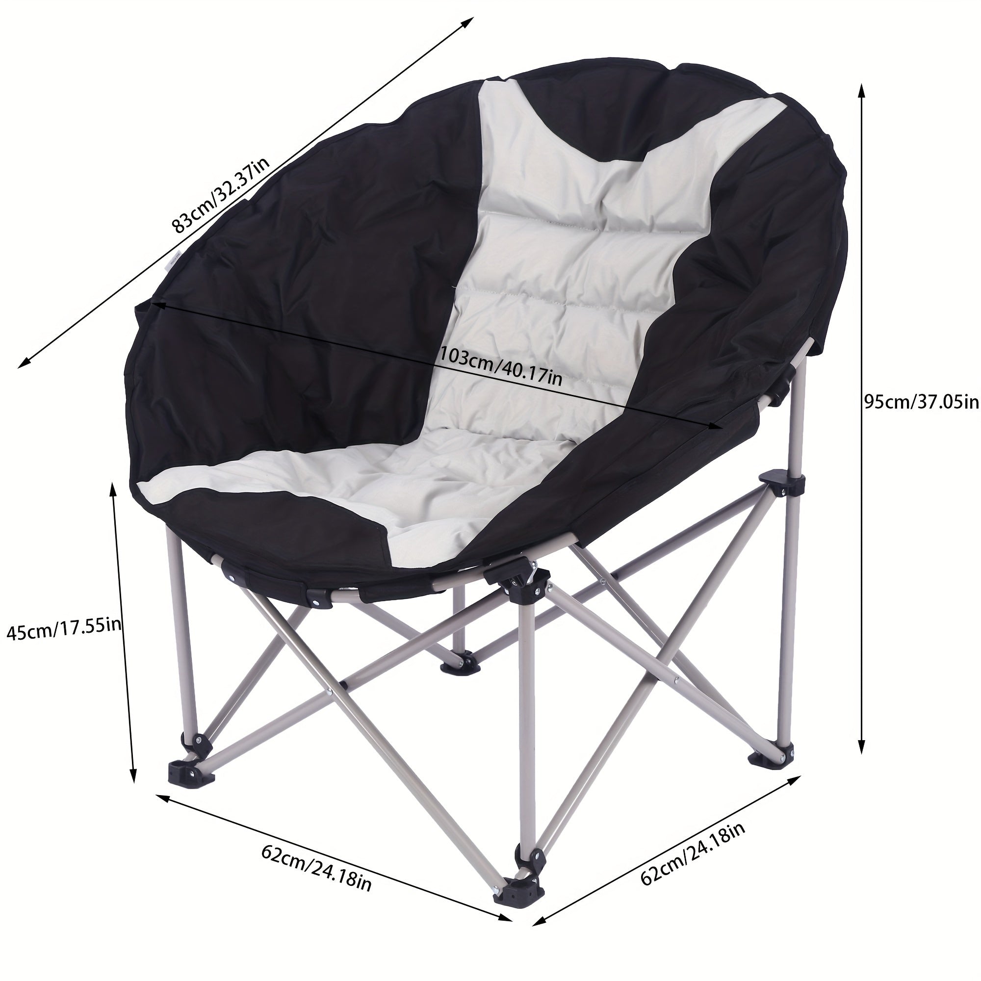Folding Moon Chair Portable Outdoor Leisure Chair for Camping Fishing