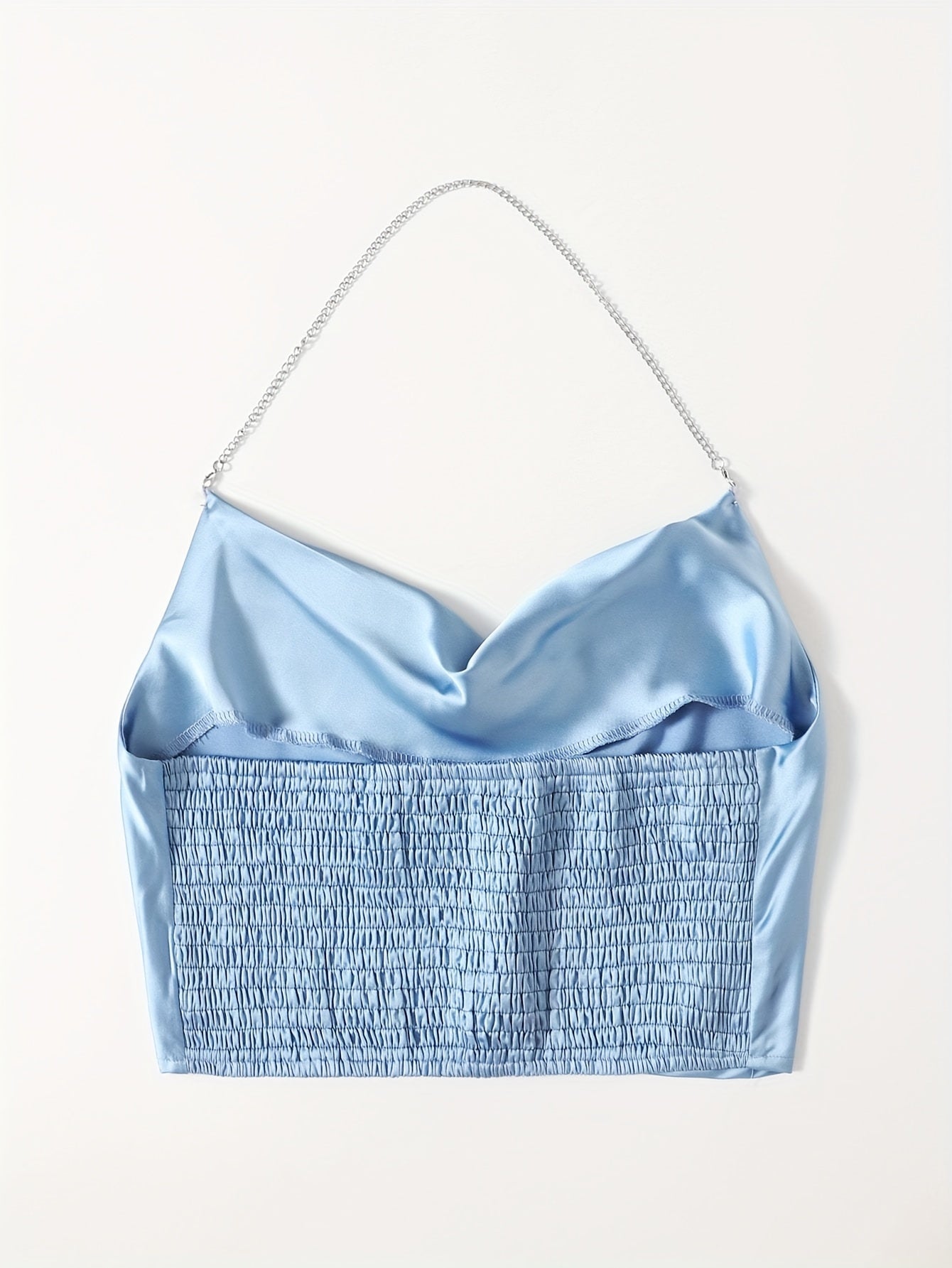 Chain Crop Halter Top Sleeveless Summer Casual Women's Clothing