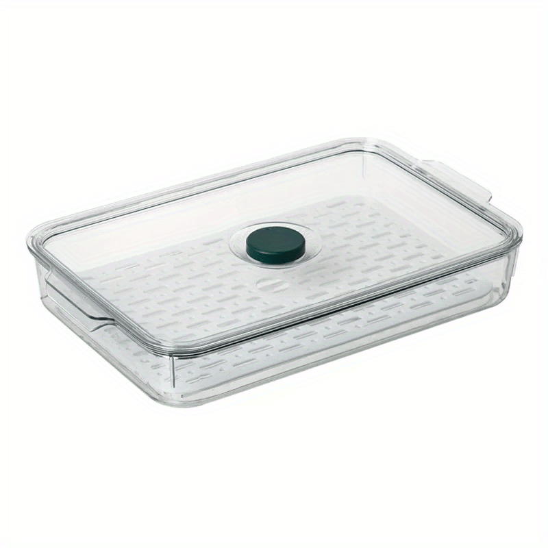 Plastic Refrigerator Storage Box Draining Fresh Keeping Fruit Vegetable Crisper