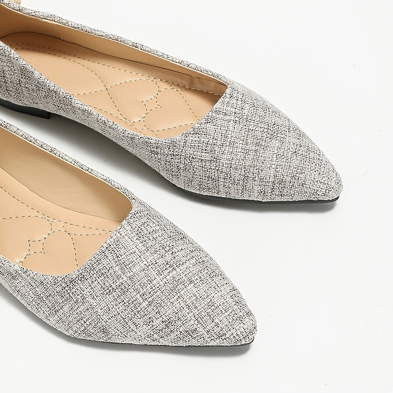 Women's Canvas Ballet Flats Soft Sole Slip On Shoes