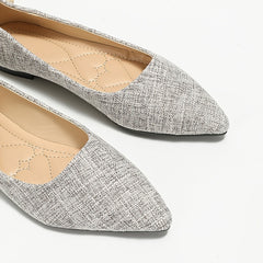 Women's Canvas Ballet Flats Soft Sole Slip On Shoes
