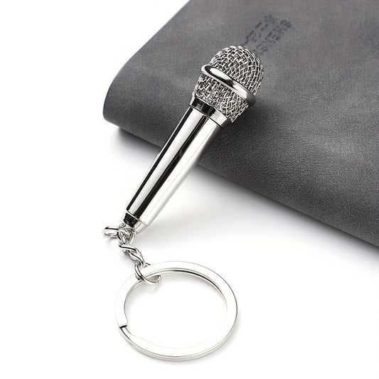 Microphone Keychain for Women - Car Key Holder and Bag Accessory