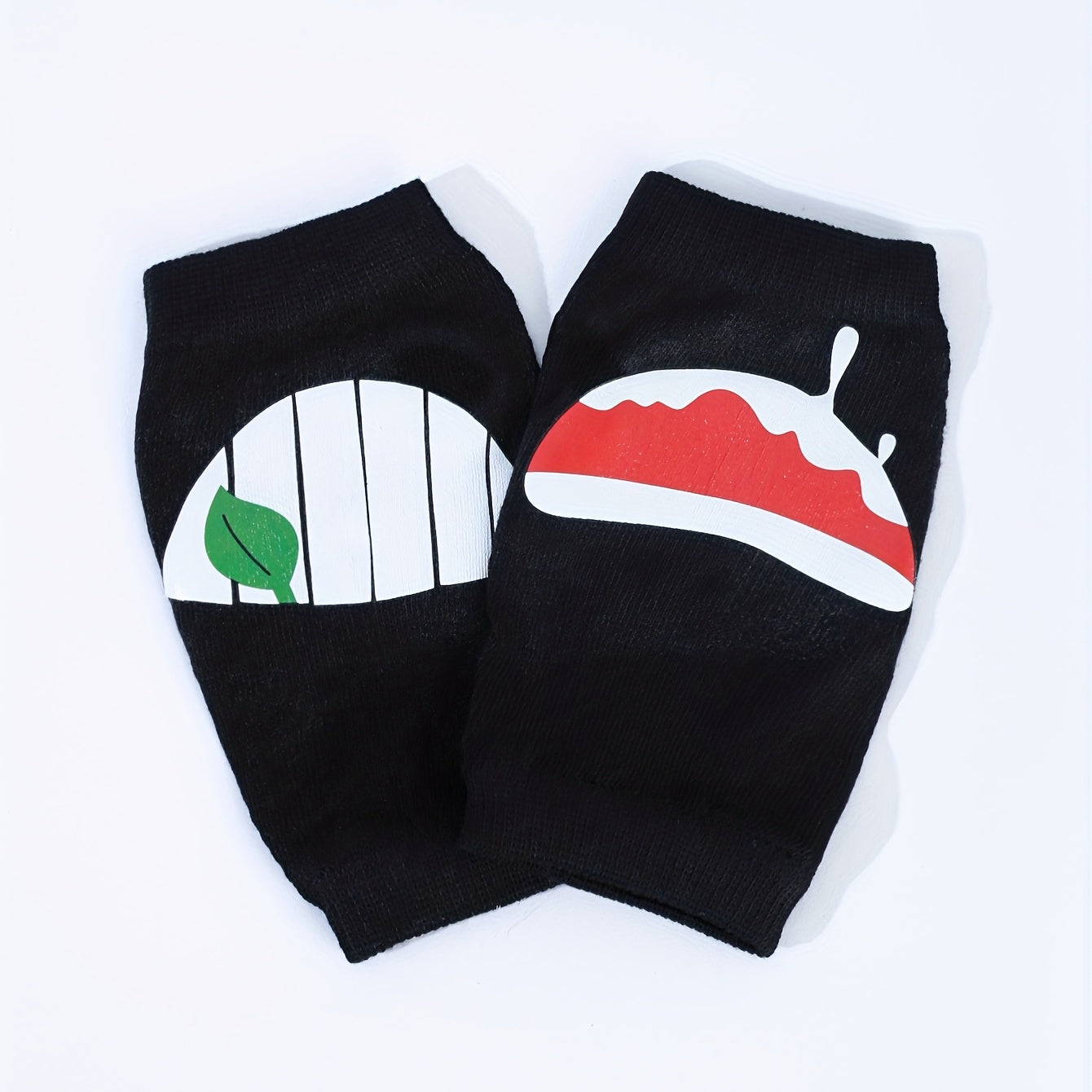 Funny Lip Print Y2K Gloves Fingerless Hip Hop Knitted Gloves