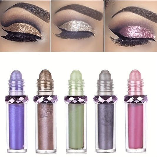 11 Colors Roller Eyeshadow Pen Shimmer Matte Golden Eye Makeup Tool