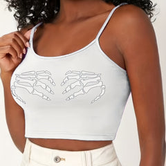 Skeleton Hand Print Sleep Tops