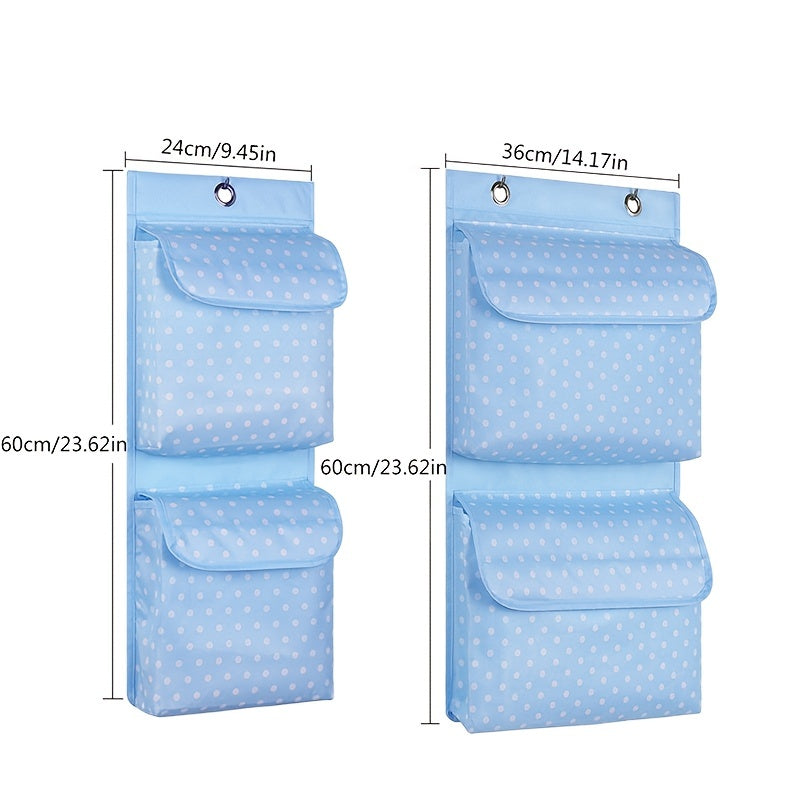 Oxford Cloth Hanging Storage Bag 2 Pockets Strong Sticky Hook