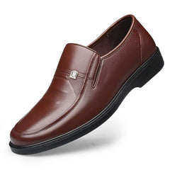 LAORENTOU Men's Leather Slip On Oxford Shoes