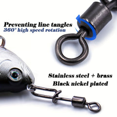 Stainless Steel Snap Fishing Swivels 100Pcs Coastlock Saltwater Hooks