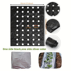 Embossed Plastic Film Garden Weed Barrier 33x3 Feet