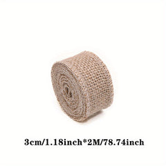 2m Natural Jute Ribbon Burlap Wedding DIY Handwork Trim
