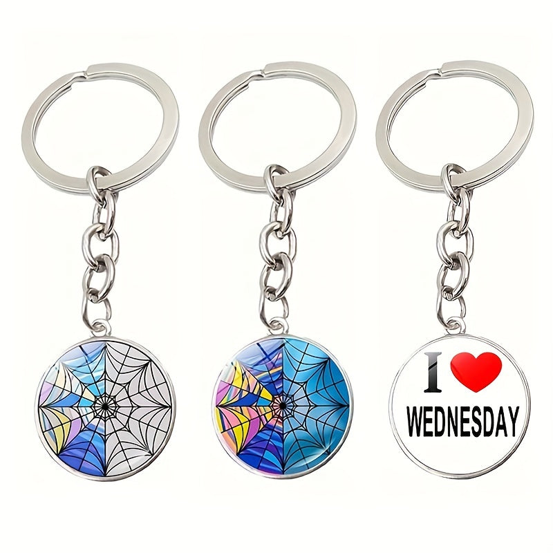 I Love Wednesday Keychain Gothic Key Ring Purse Bag Car Charm Friends Gift