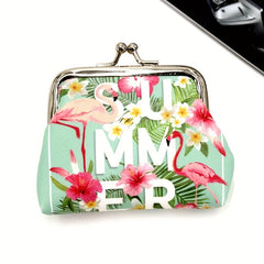 Flamingo Print Buckle Coin Purse for Girls