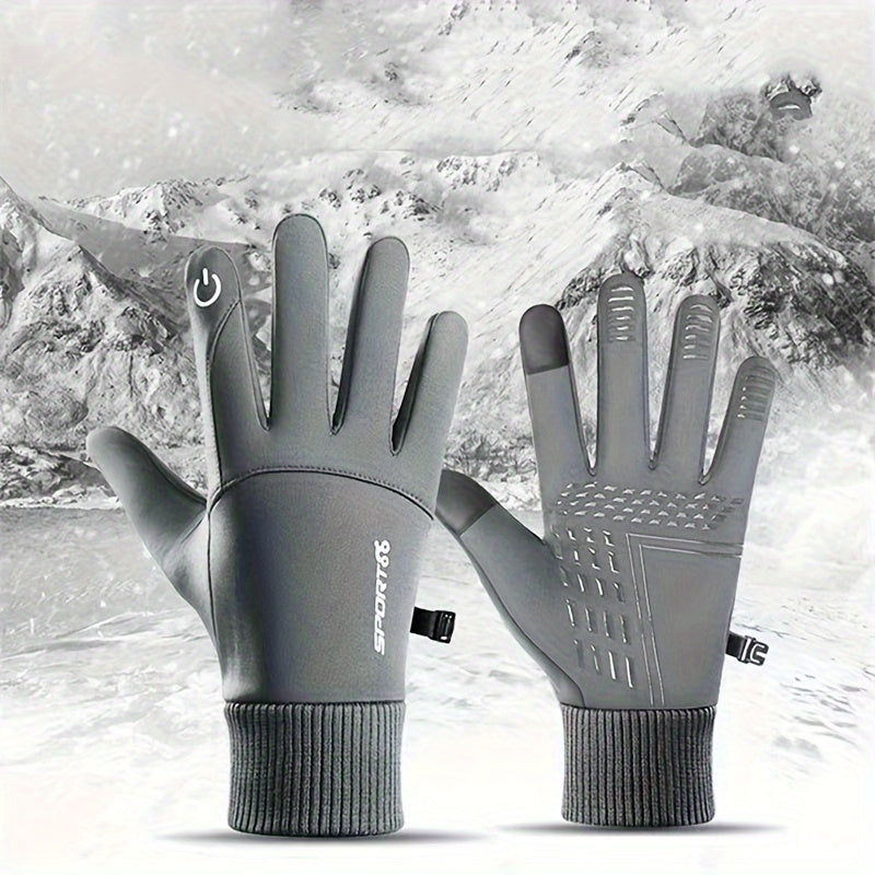 Men's Winter Riding Fitness Gloves Touch Screen Warm Gloves