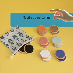 Wooden Tactile Matching Game for Kids - Enhances Hand Eye Coordination