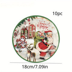 Christmas Party Decorations Cloth Flag Balloon Tableware Set