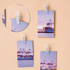 50pcs Transparent Plastic Push Pins for Photo & Cork Board Decoration