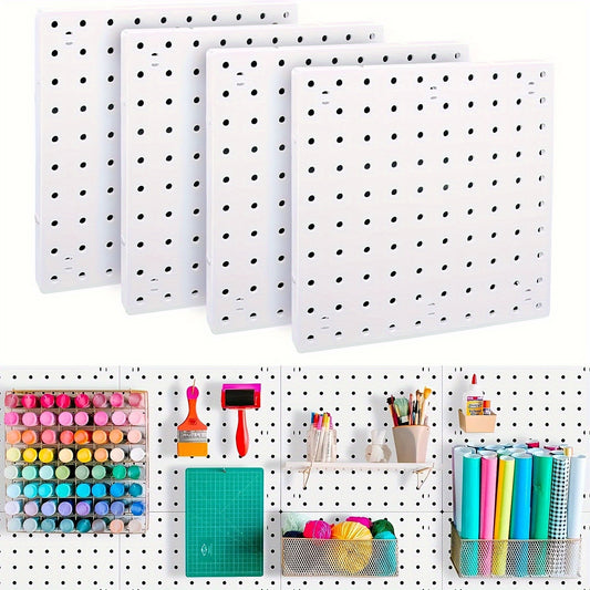 1pc Plastic Pegboard With 1 Inch Hole Spacing Storage Rack