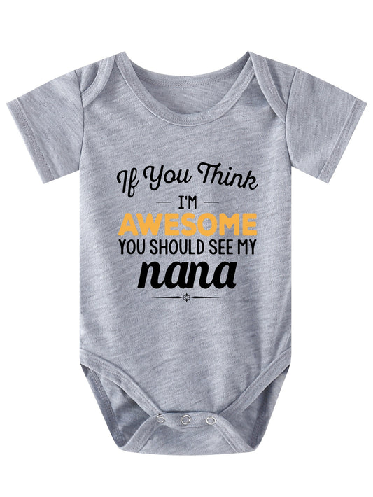 Baby Awesome Nana Short Sleeve Onesie for Summer