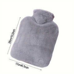 Portable Hot Water Bag with Plush Cover Large Capacity PVC Hand Warmer