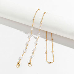 Beaded Glasses Chain Pearl Mask Chain Glasses Holder Necklace
