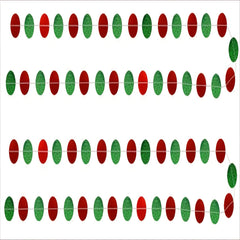 Red & Green Circle Dots Garland Christmas Party Decorations