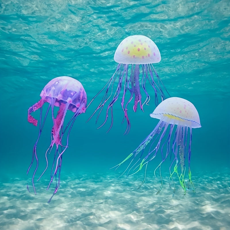 Glowing Jellyfish Ornaments for Aquariums