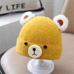 Children's Thickened Warm Bear Hats with Ear Protectors for Baby