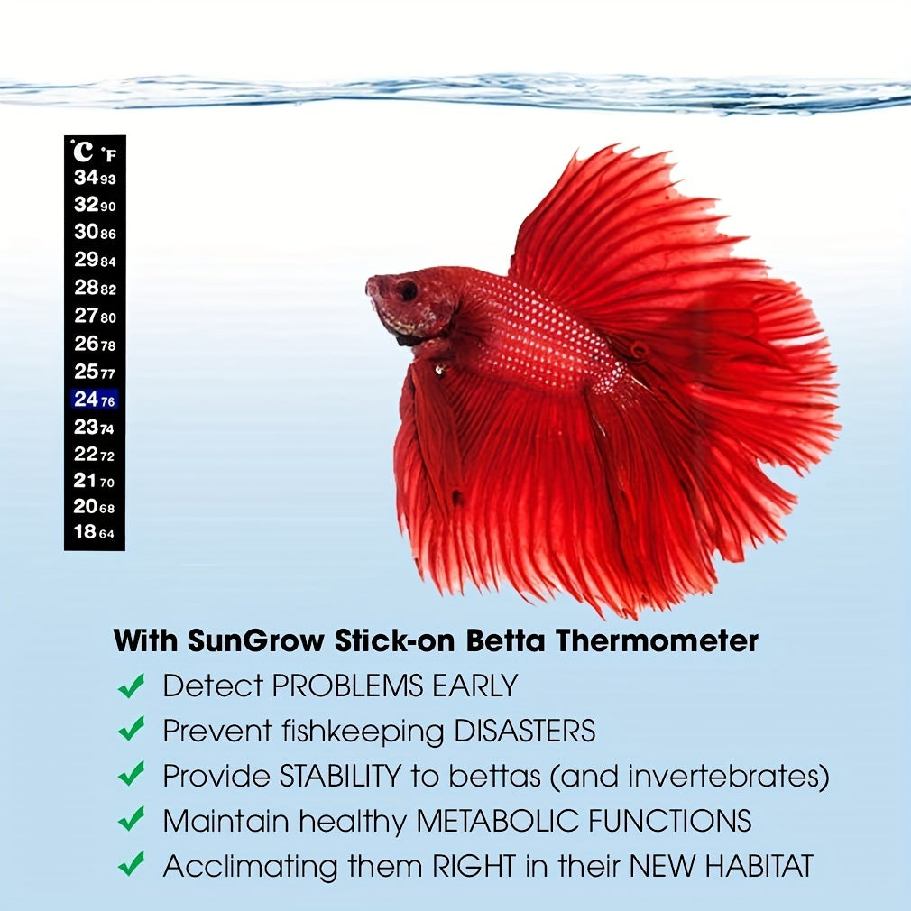 Fish Tank Thermometer Stick On Aquarium Temperature Sticker Strip Green