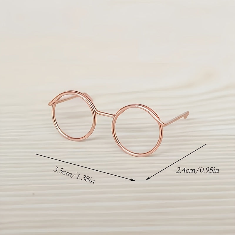 50 Mini Metal Craft Glasses Frames for DIY Crafts Doll Decorations Art Projects