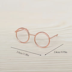 50 Mini Metal Craft Glasses Frames for DIY Crafts Doll Decorations Art Projects