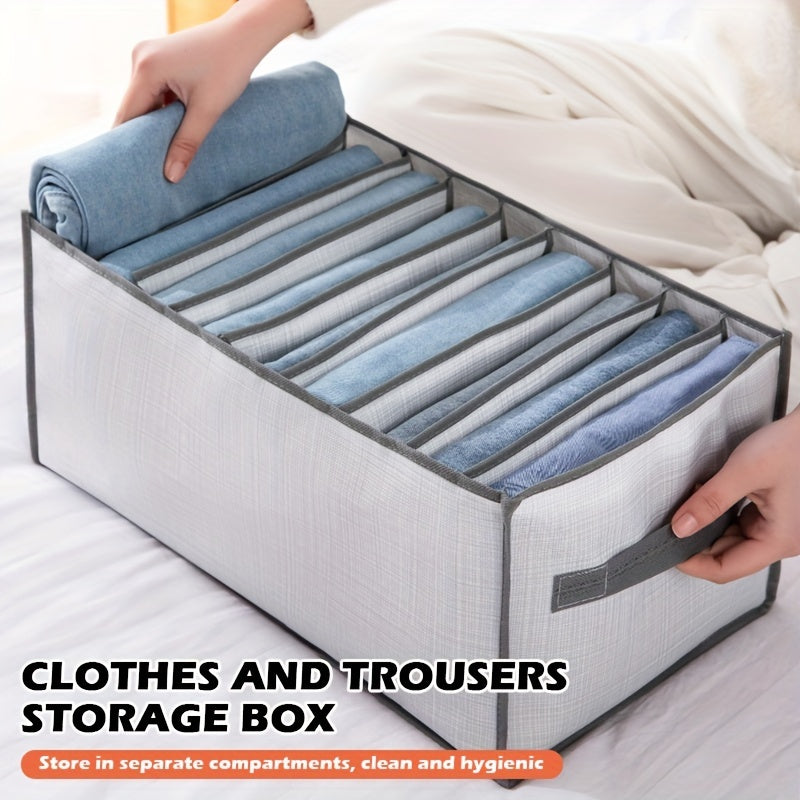 4pcs Large Wardrobe Clothes Organizer, 6 7 9 Compartments