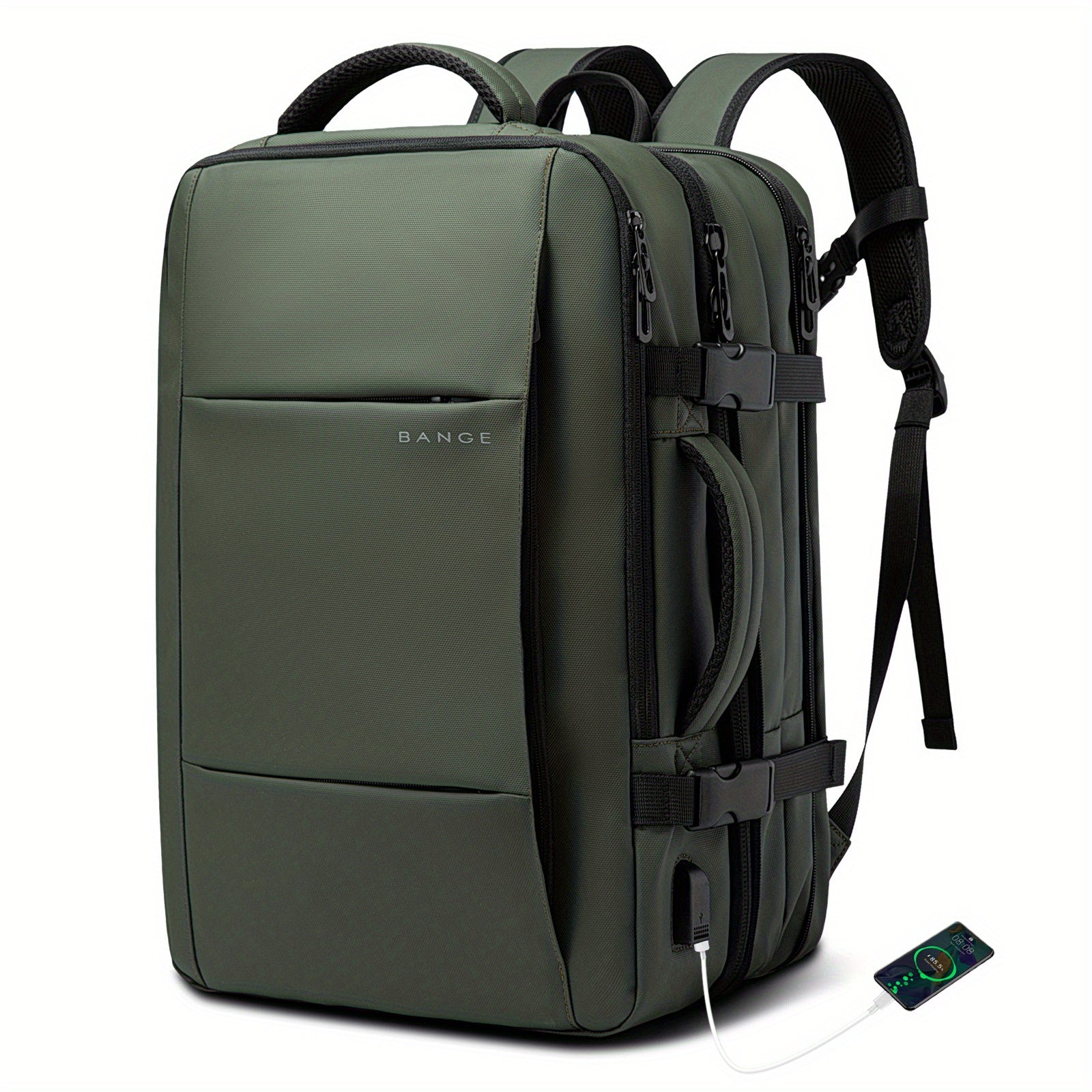 BANGE Exp Travel Laptop Backpack Large Capacity Waterproof USB P