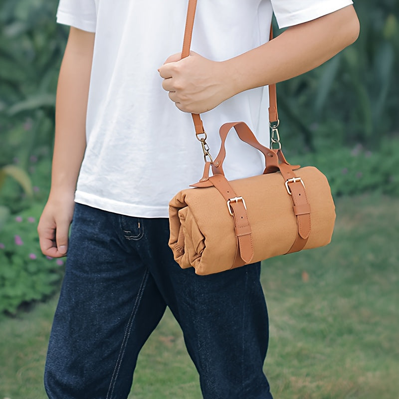 Outdoor Picnic Camping Mat with PU Leather Strap