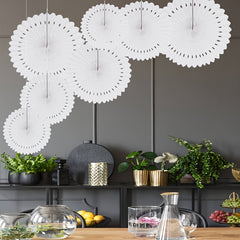 3pcs Hollow Out Paper Fan Party Decorations